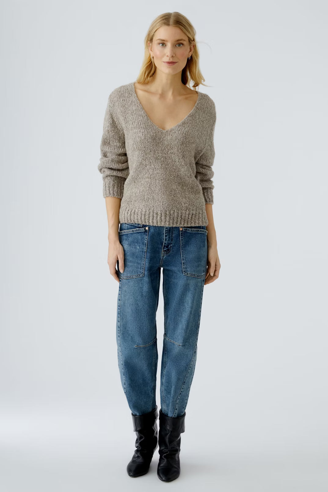Smokey Taupe Knitted Sweater