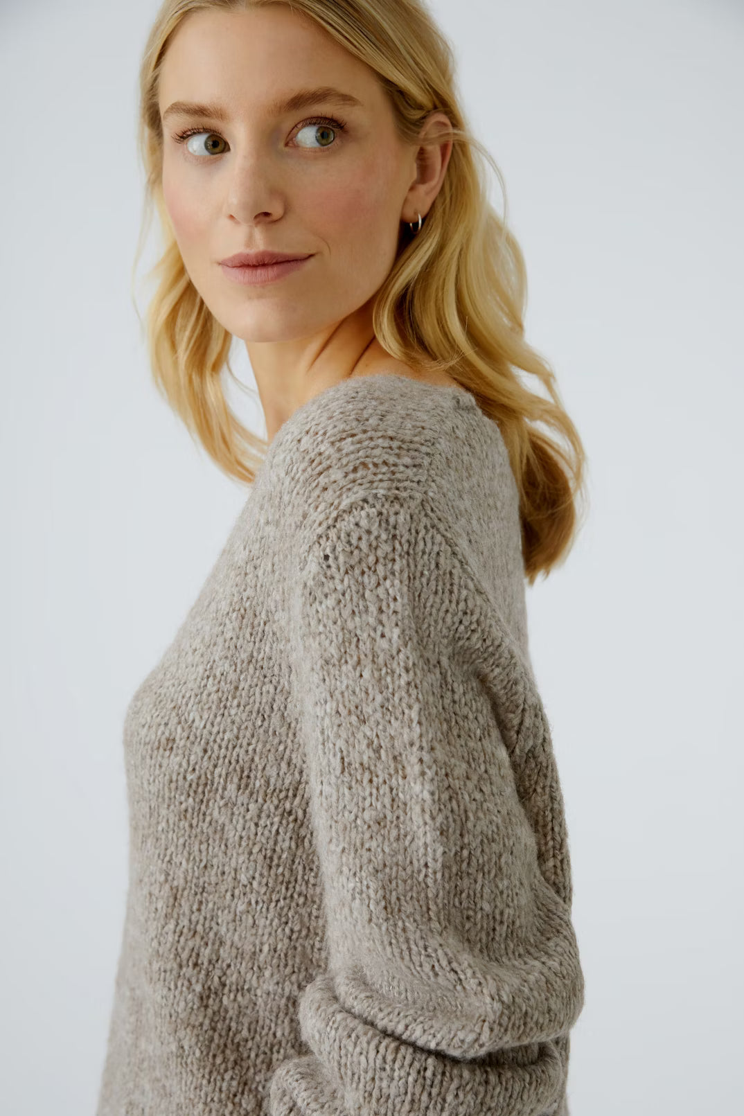 Smokey Taupe Knitted Sweater