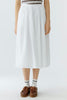 Optic White Poplin Skirt