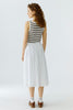 Optic White Poplin Skirt
