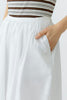 Optic White Poplin Skirt