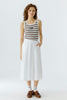 Optic White Poplin Skirt