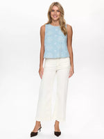 Load image into Gallery viewer, Delilah Eyelet Denim Tank
