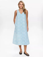 Load image into Gallery viewer, Delilah Eyelet Denim Dress
