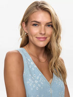 Load image into Gallery viewer, Delilah Eyelet Denim Dress
