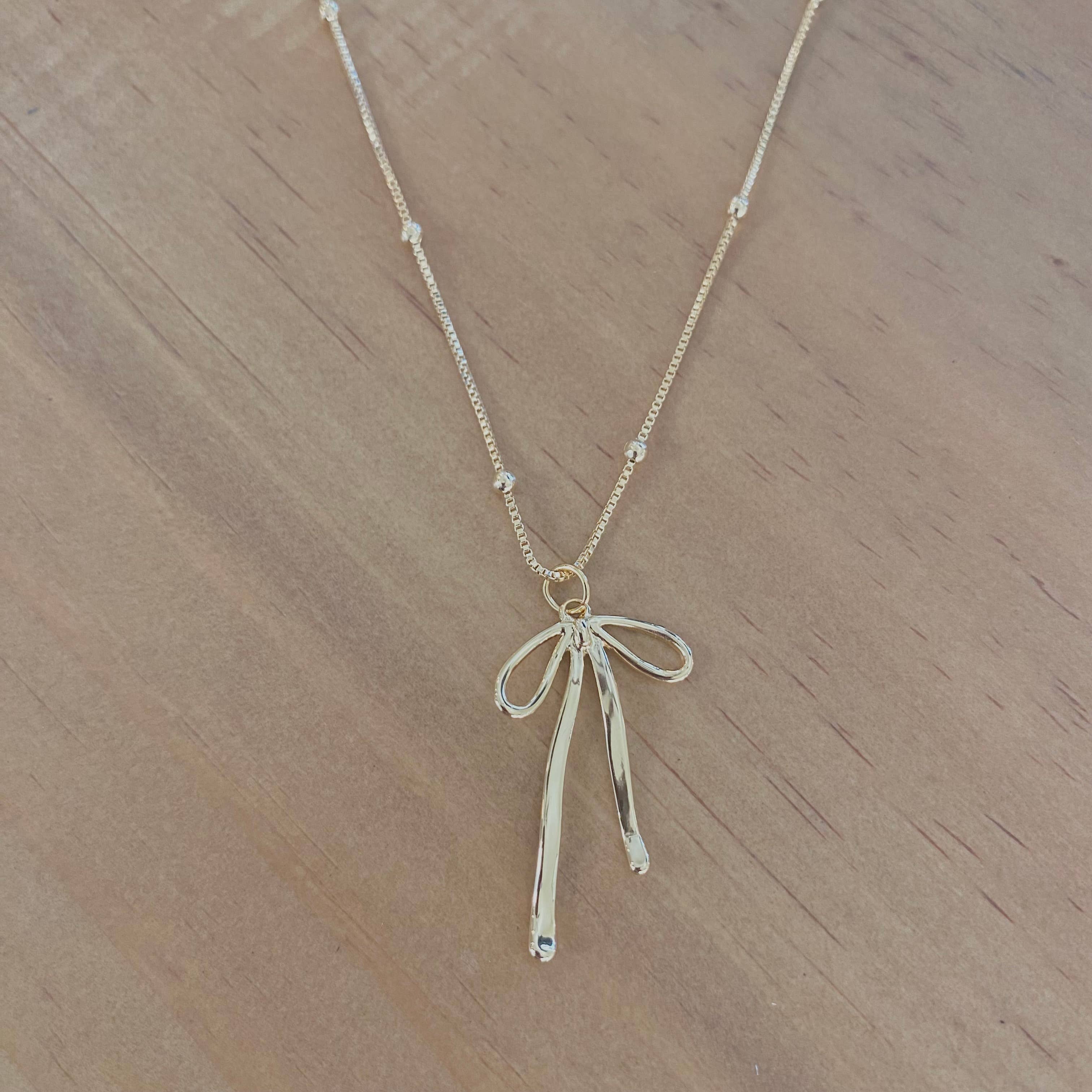 Bow Charm Necklace