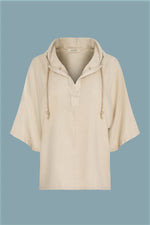 Load image into Gallery viewer, Afterglow Hooded Linen Top
