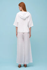 Load image into Gallery viewer, Afterglow Hooded Linen Top
