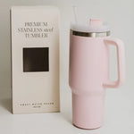 Load image into Gallery viewer, Blush Pink 40 oz Travel Tumbler
