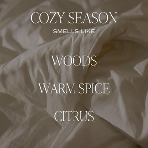 Cozy Season - 9oz Amber Glass Soy Candle