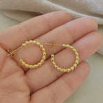 Load image into Gallery viewer, Beaded Small Hoop Earrings
