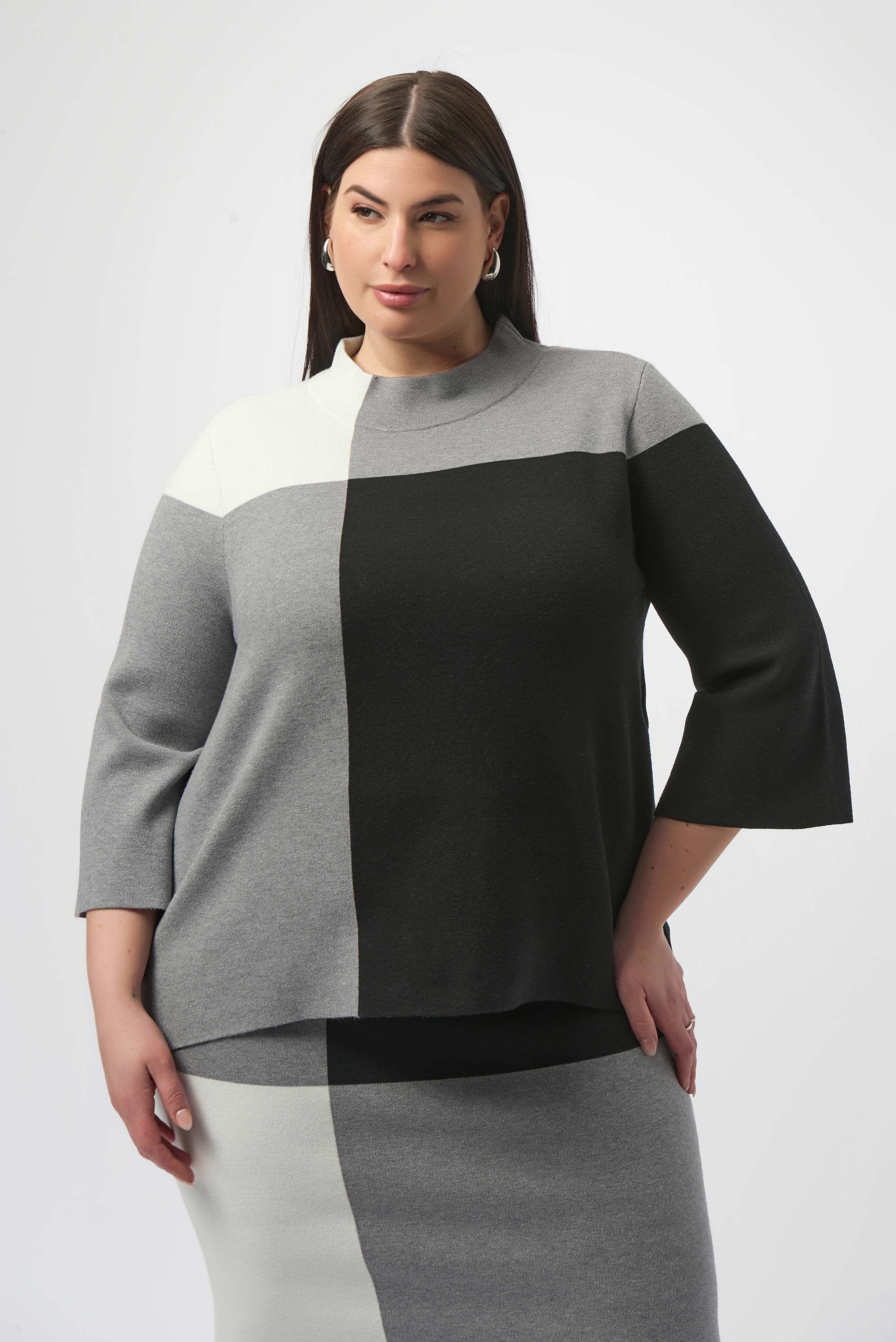 Jacquard Colour Block Sweater