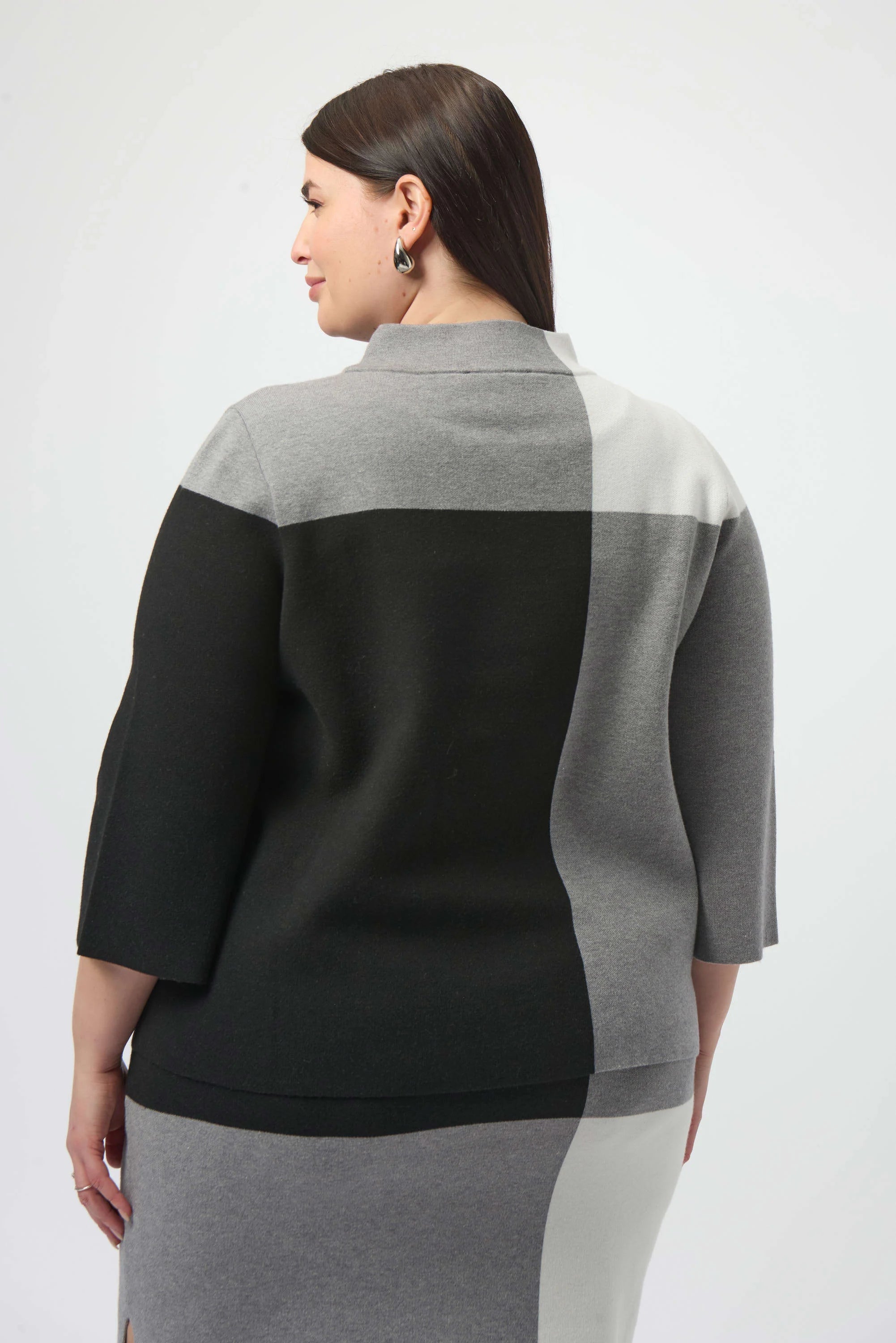 Jacquard Colour Block Sweater