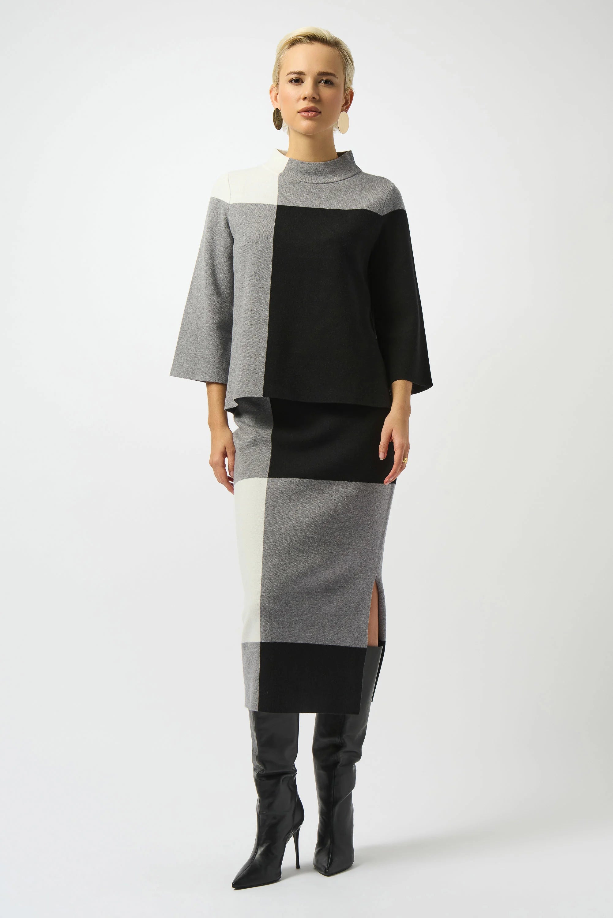 Jacquard Colour Block Sweater