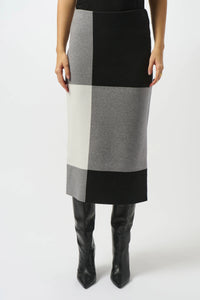 Jacquard Colour Block Skirt