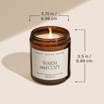 Load image into Gallery viewer, Cozy Season - 9oz Amber Glass Soy Candle
