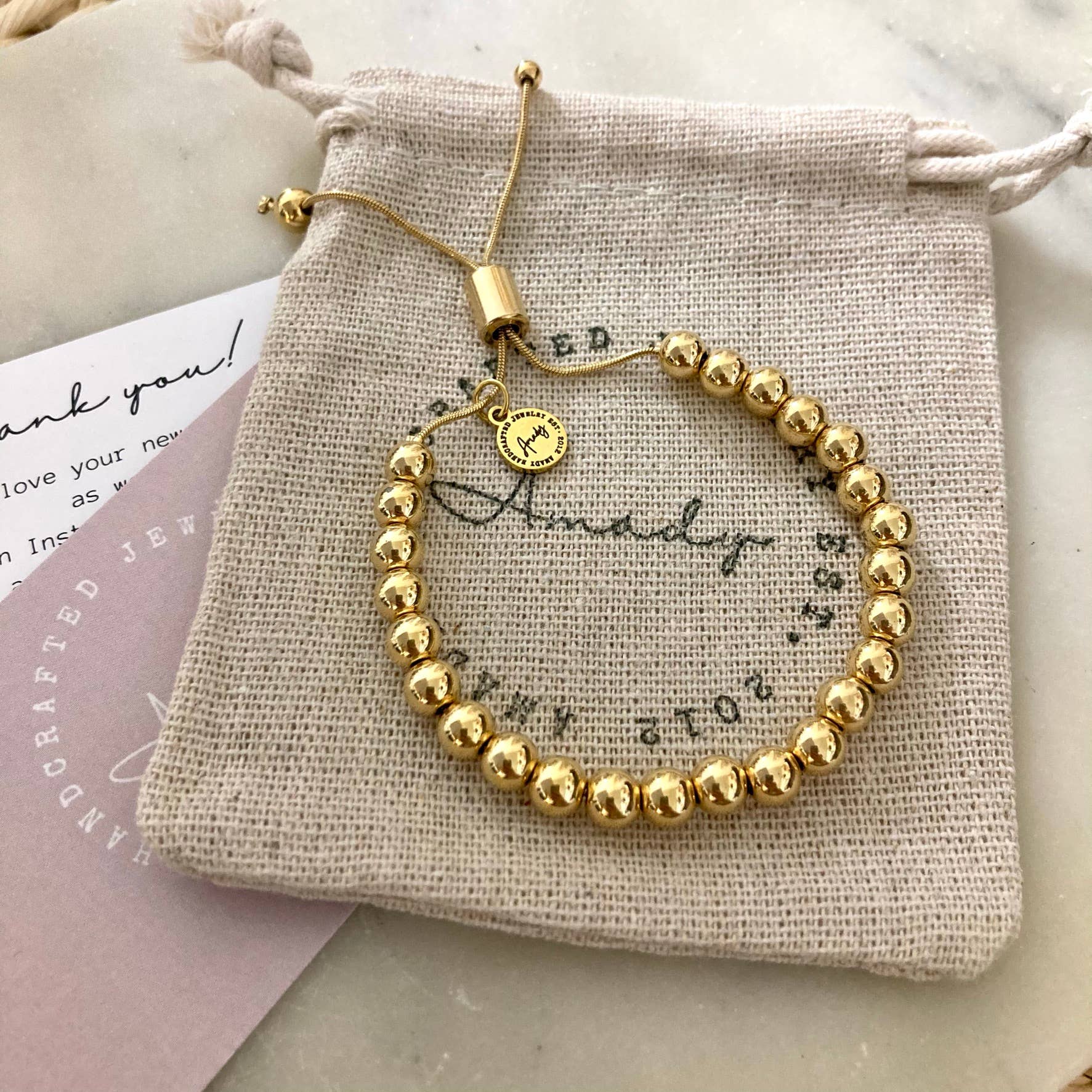 Gold Bead Bracelet