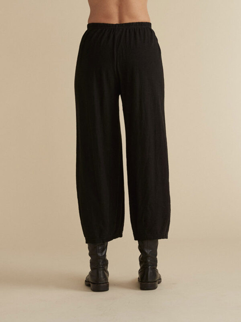 Linen/Cotton Cropped Pant with Darts