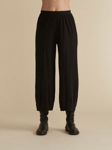 Linen/Cotton Cropped Pant with Darts