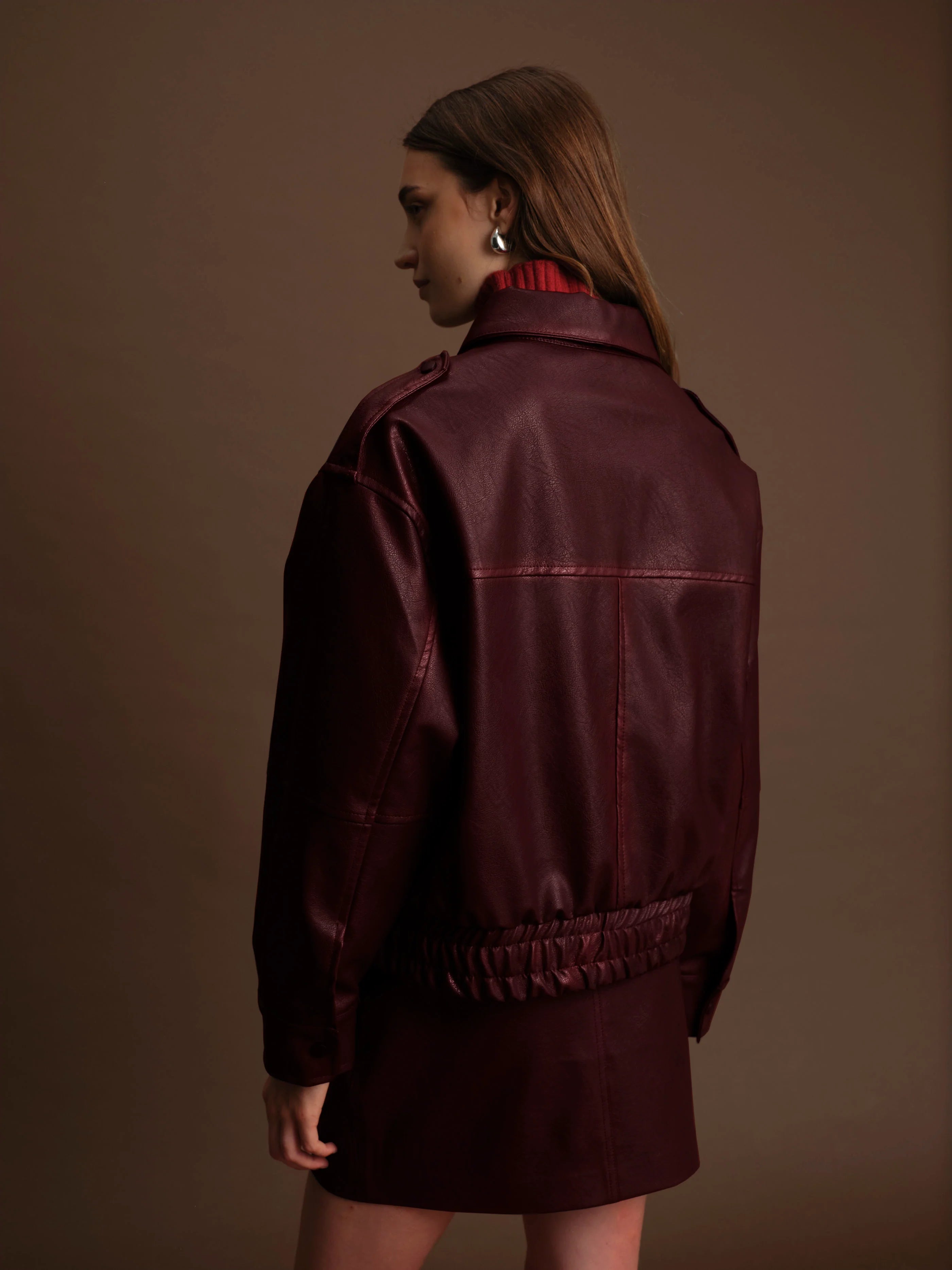 Tommie Faux Leather Jacket