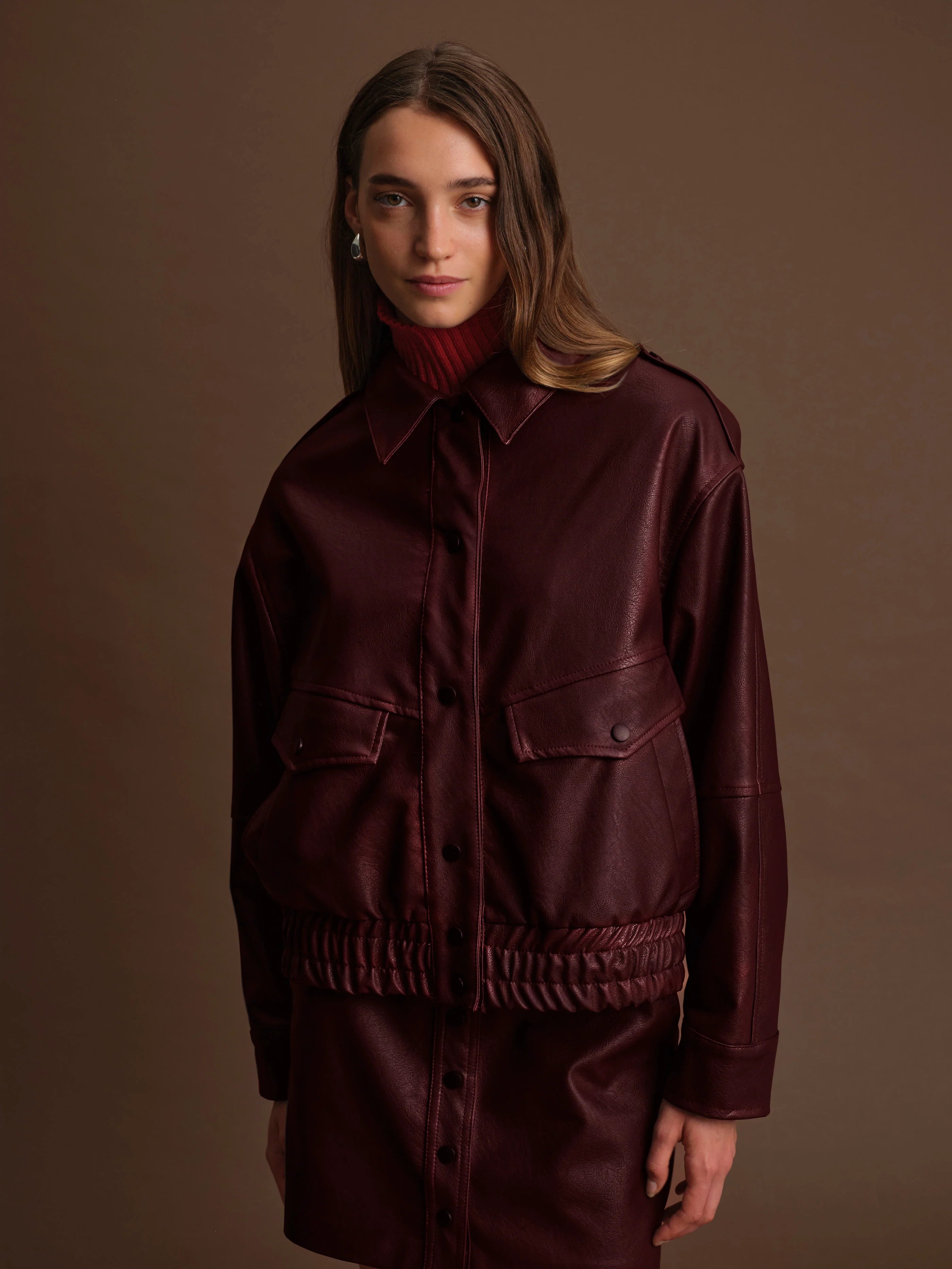 Tommie Faux Leather Jacket