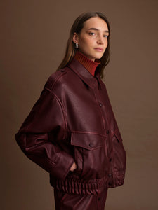 Tommie Faux Leather Jacket