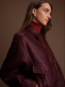 Tommie Faux Leather Jacket
