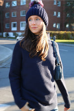 Load image into Gallery viewer, Ottoman Mock Neck Pullover - Navy

