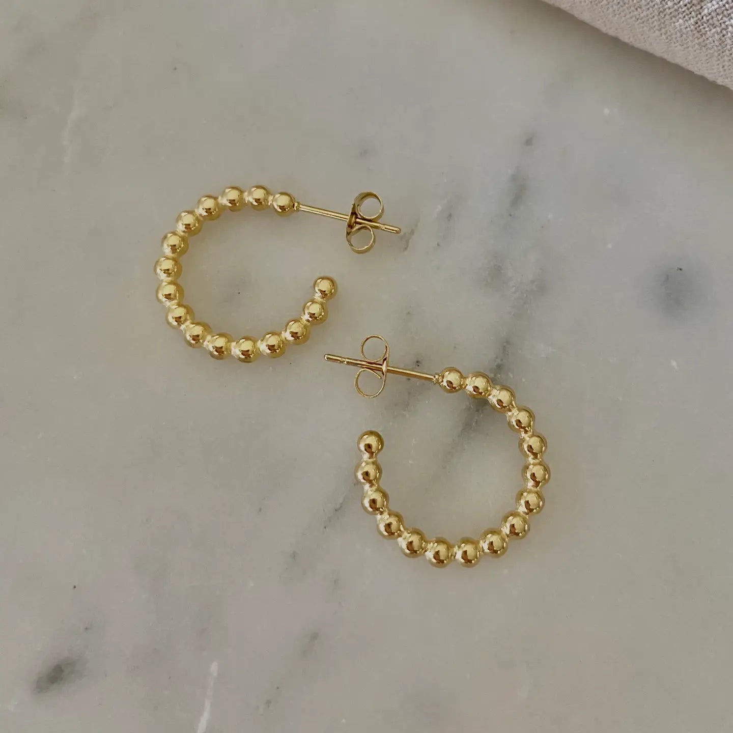 Beaded Small Hoop Earrings