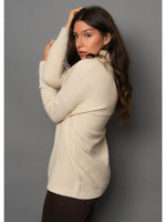 Load image into Gallery viewer, Ottoman Mock Neck Pullover - Ecru
