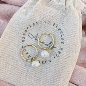 Pearl Hoop Earrings