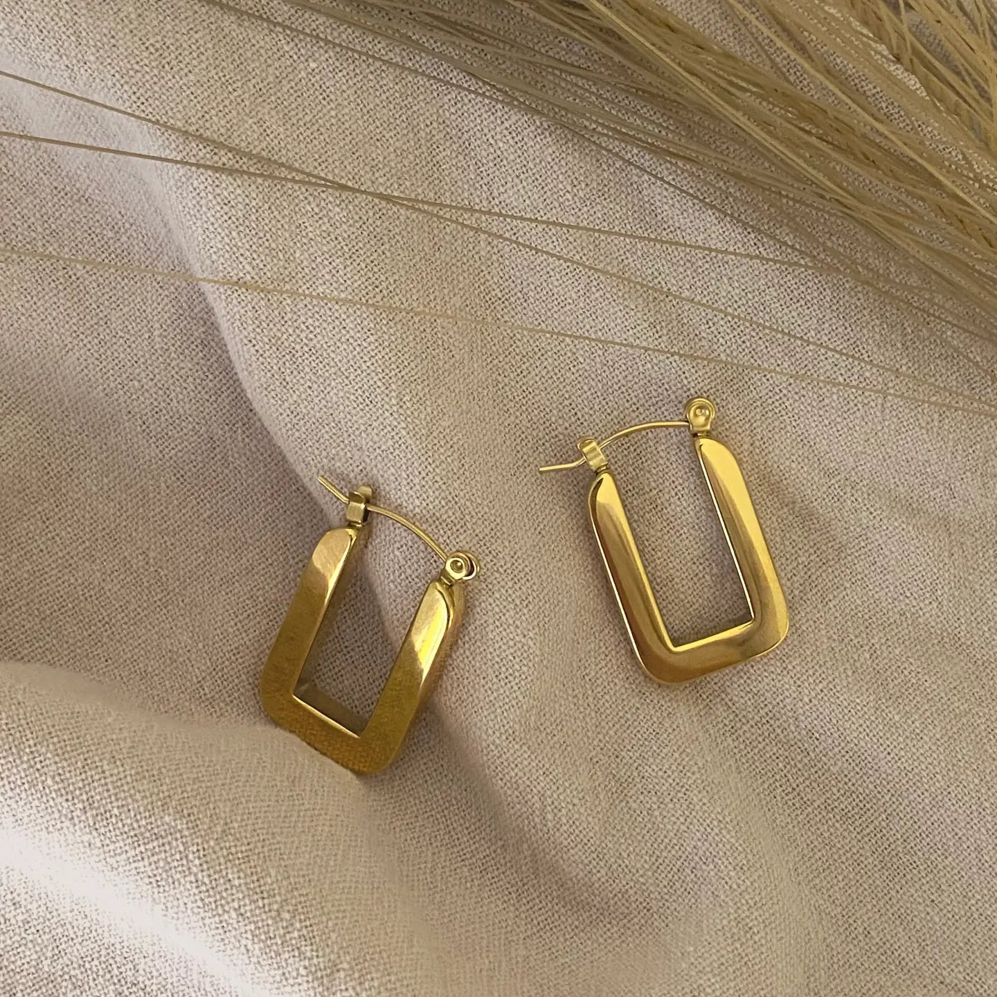 Rectangular Dangle Earrings