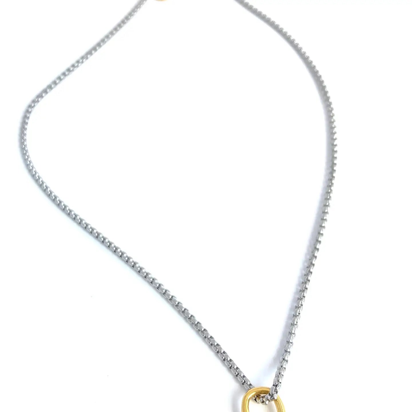 Padlock Pendant & Chain ( 2 tone)