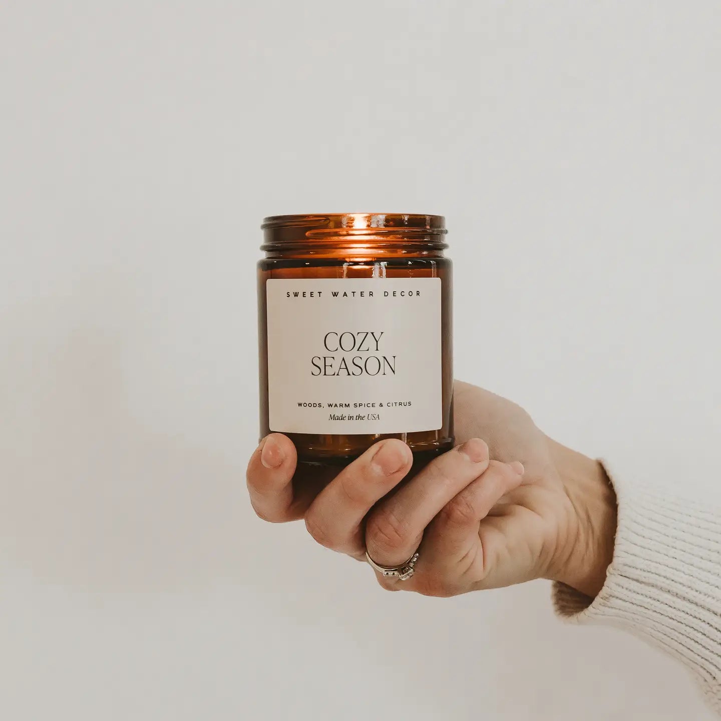 Cozy Season - 9oz Amber Glass Soy Candle