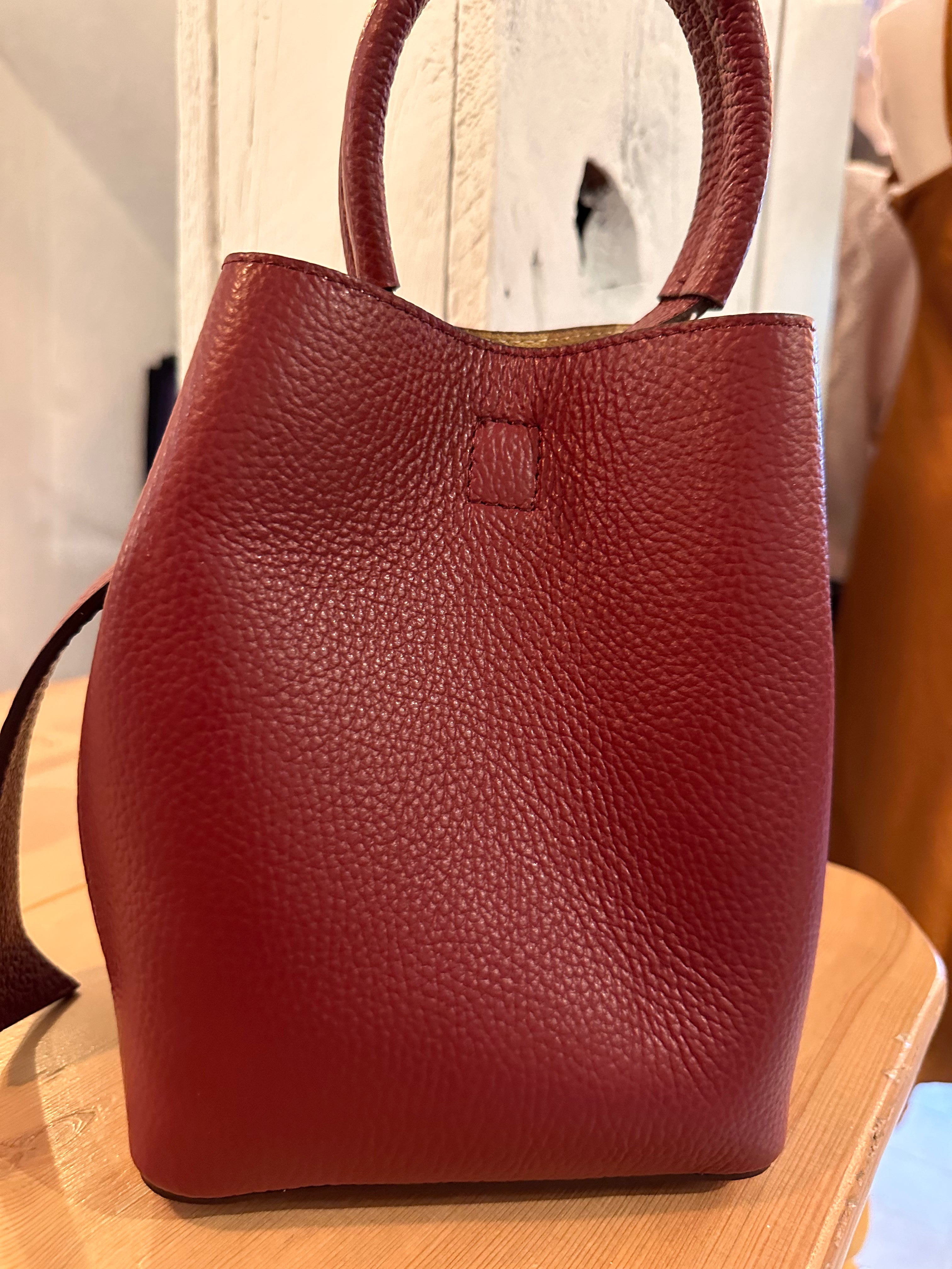 Charolette Bucket Bag- MERLOT