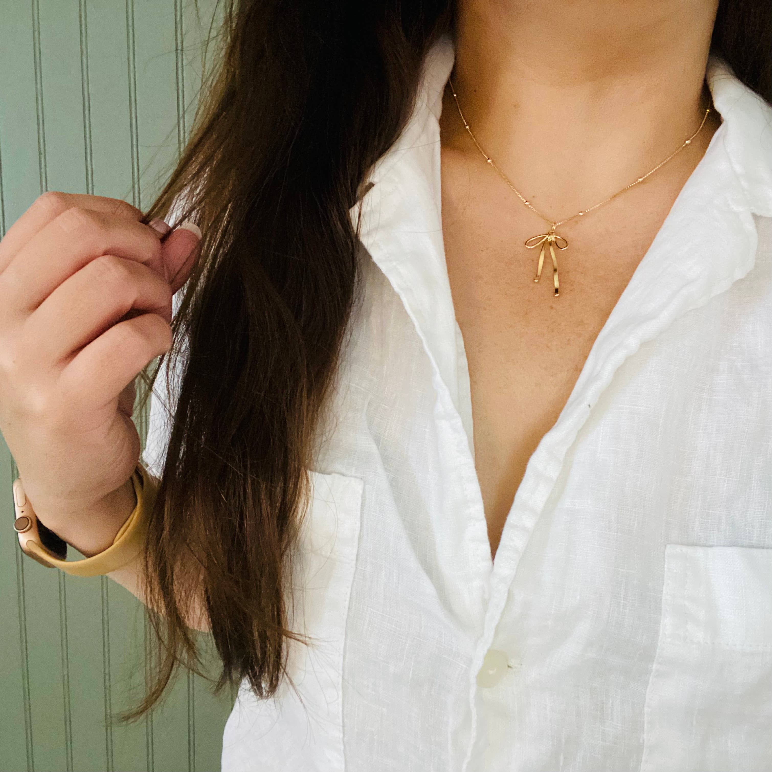 Bow Charm Necklace