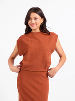 Load image into Gallery viewer, Cedar Tapered Knit Top
