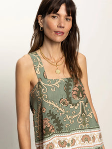 Mezza Sage Printed Tank