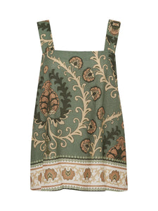 Mezza Sage Printed Tank