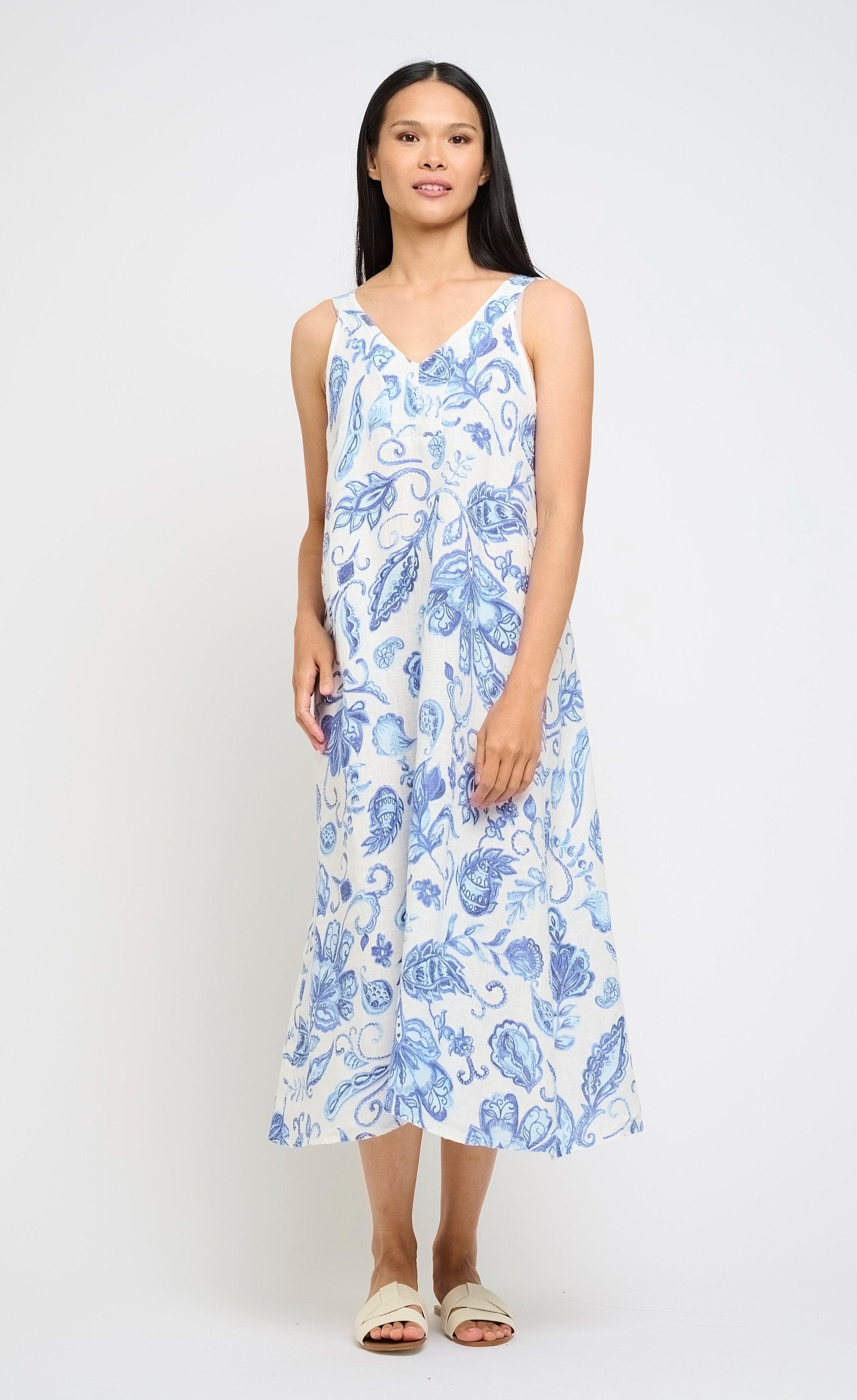 Azure Summer Print Dress