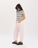 Load image into Gallery viewer, Villa Drawstring Barrel Jean - Petal
