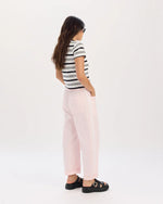 Load image into Gallery viewer, Villa Drawstring Barrel Jean - Petal
