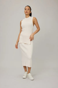 Ribbed Knit Pencil Skirt