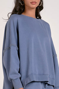 Unwind Crewneck Sweatshirt - Cool Blue