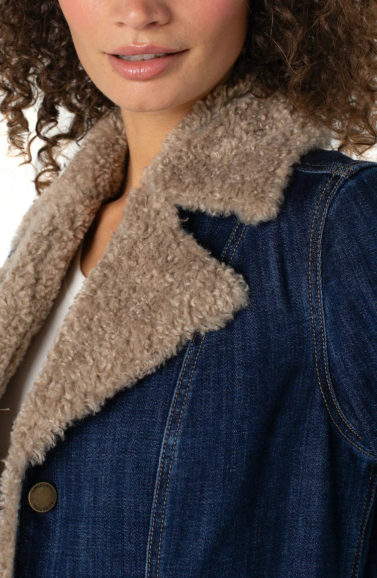 Sherpa Collar Denim Jacket
