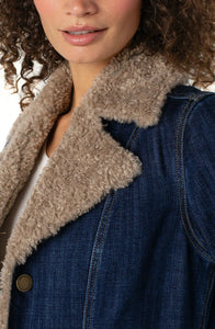 Sherpa Collar Denim Jacket