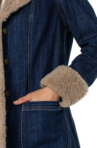 Sherpa Collar Denim Jacket