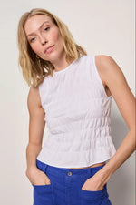 Load image into Gallery viewer, Better Together Smocked Tank- White
