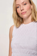 Load image into Gallery viewer, Better Together Smocked Tank- White
