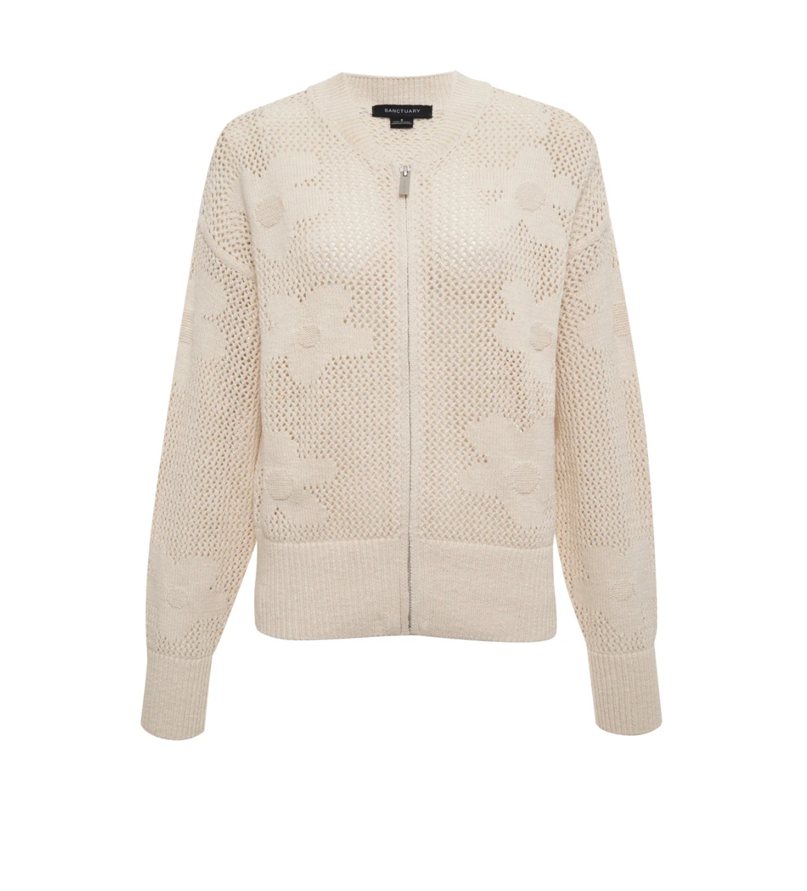 Flower Pop Open-Stitch Sweater